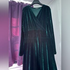 Formal Gown in Green velvet